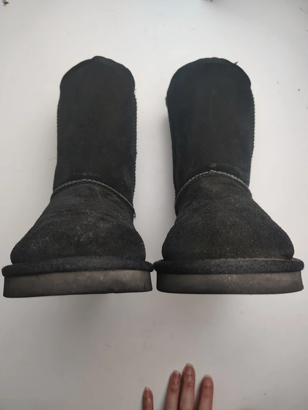Koolaburra By Ugg Koola Short Black Suede Slip-On Boots Size 8